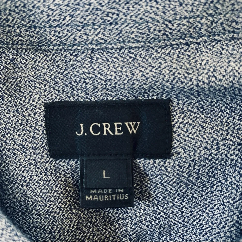 J.crew Dress Shirt Men's Long Sleeve Button Up Dark Blue Size L‎
